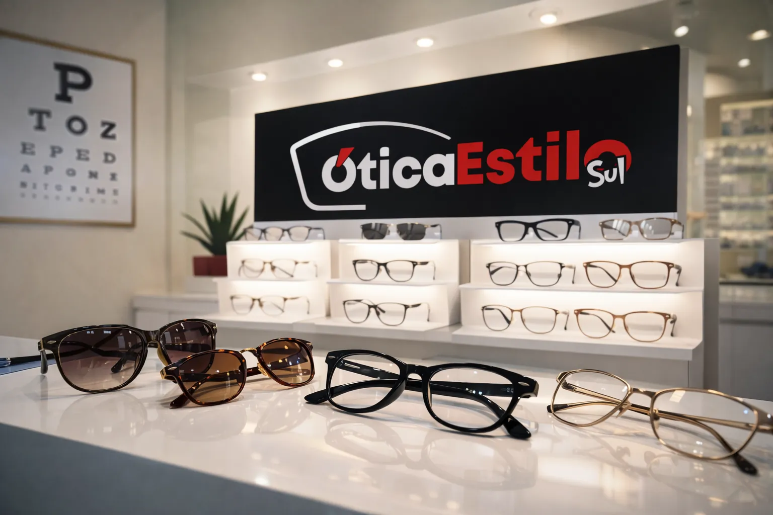 Fachada da Ótica Estilo Sul em Getúlio Vargas/RS